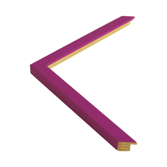 Fuşya Dokulu Ahşap Çerçeve