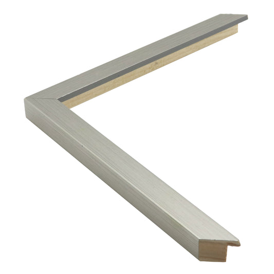 Gümüş Renkli Alüminyum Görünümlü Ahşap Çerçeve