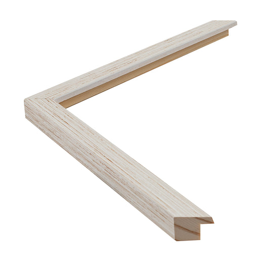 Beyaz Dokulu Ahşap Çerçeve