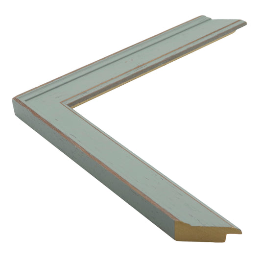 Turkuaz / Ceviz Desenli Ahşap Çerçeve