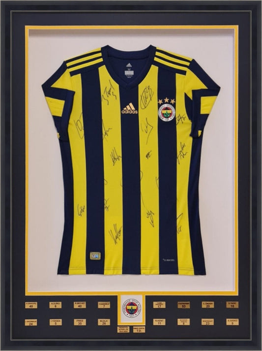 Özel Tasarım Forma Çerçevesi – Sarı / Lacivert - Oyuncu İsimli