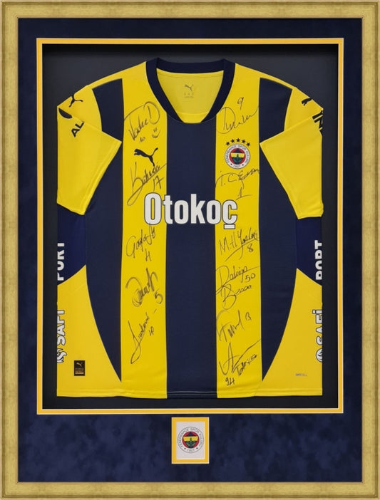 Özel Tasarım Forma Çerçevesi – Sarı / Lacivert - Logolu Derinlikli