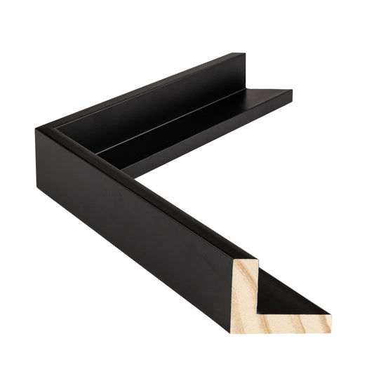 Mat Siyah Vernik Kaplamalı Ahşap Çerçeve