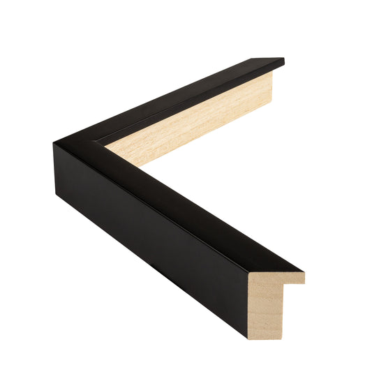 Mat Siyah Ahşap Çerçeve - Vernik Kaplamalı