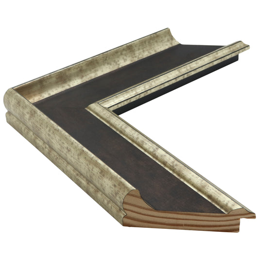 Kahverengi / Gümüş Ahşap Çerçeve