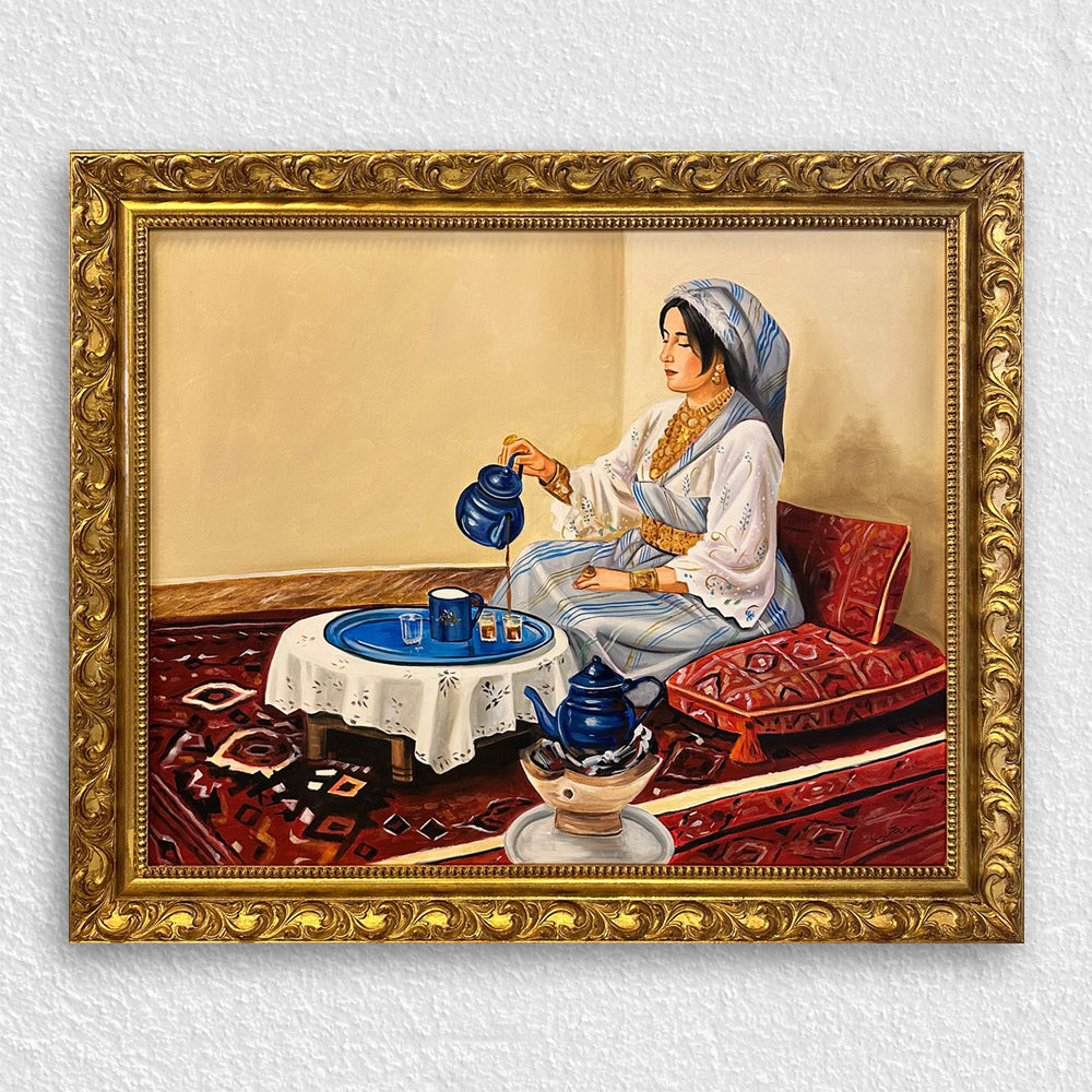 Altın Dekoratif Eskitmeli Oyma Ahşap Çerçeve