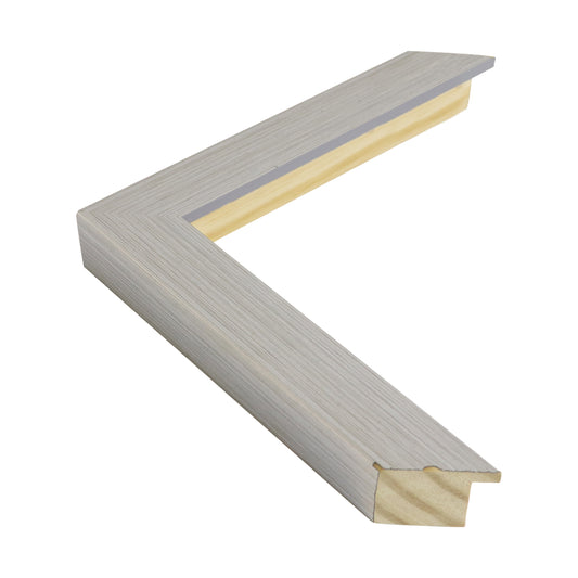 Gümüş Alüminyum Desenli Ahşap Çerçeve