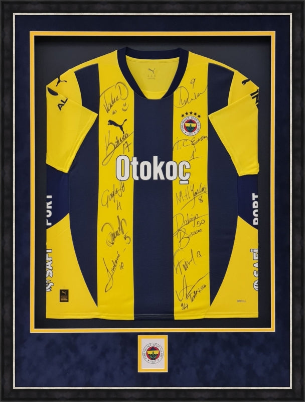 Özel Tasarım Forma Çerçevesi – Sarı / Lacivert - Logolu Derinlikli