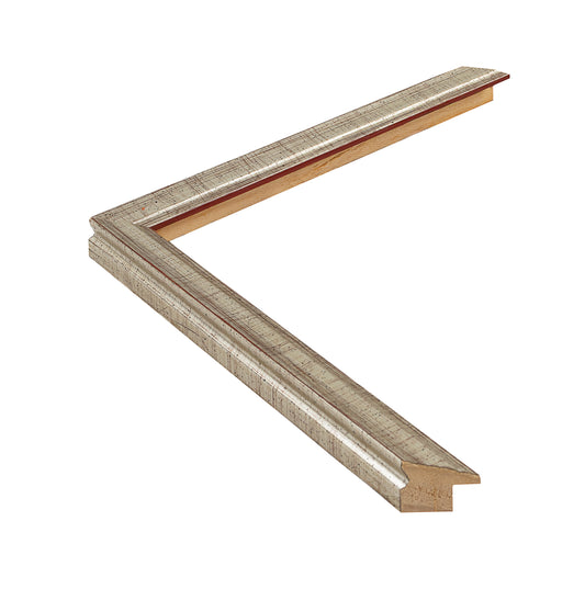 Gümüş Ahşap Çerçeve - Kırmızı Zeminli