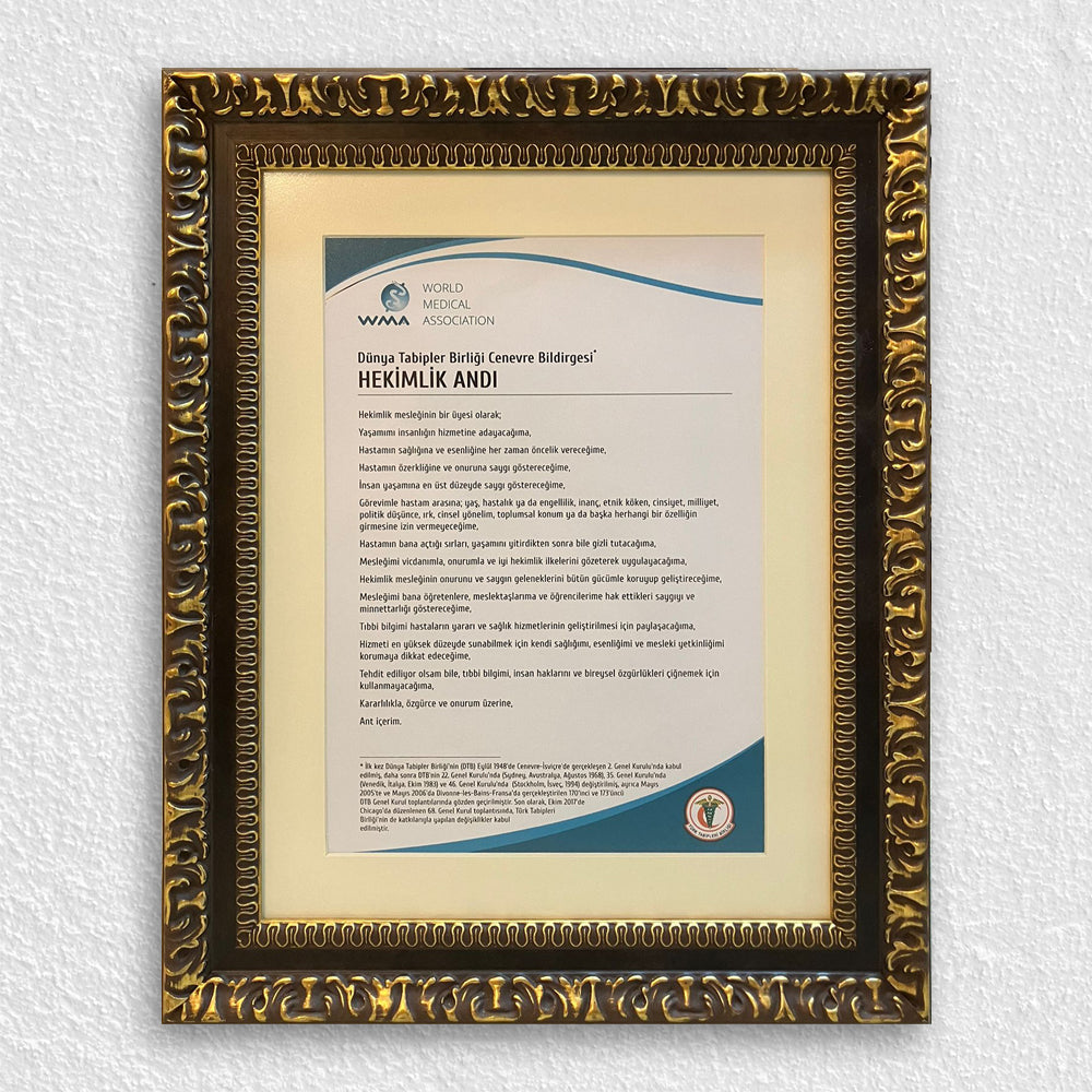 Antik Altın Ahşap Çerçeve - Koyu Ceviz Renkli