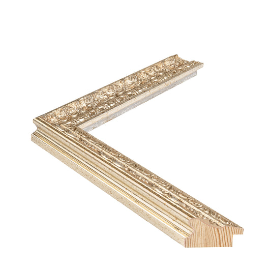 Gümüş Eskitilmiş Dekoratif Ahşap Oyma Çerçeve