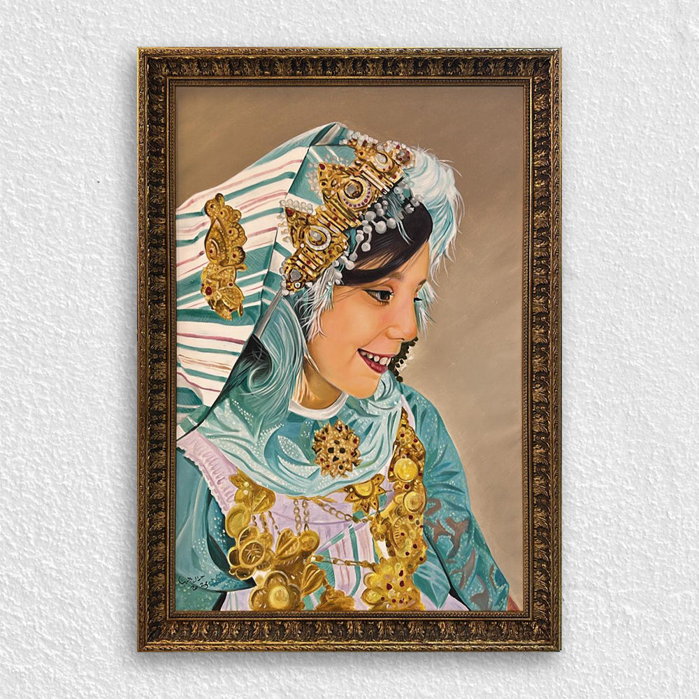 Bronz Eskitilmiş Ahşap Oyma Çerçeve