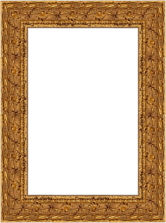 Eskitme Altın Klasik Ahşap Fotoğraf Çerçevesi – Masaüstü & Duvar Tipi (25 mm)