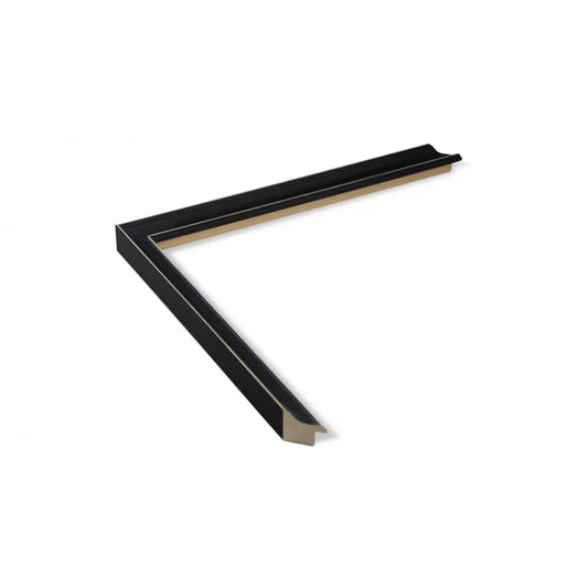 Siyah Eskitilmiş Ahşap Çerçeve - Beyaz Zeminli