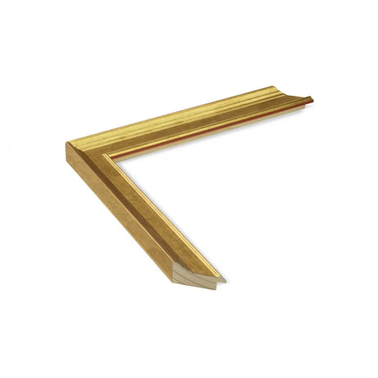 Altın Ahşap Çerçeve - Kırmızı Zeminli