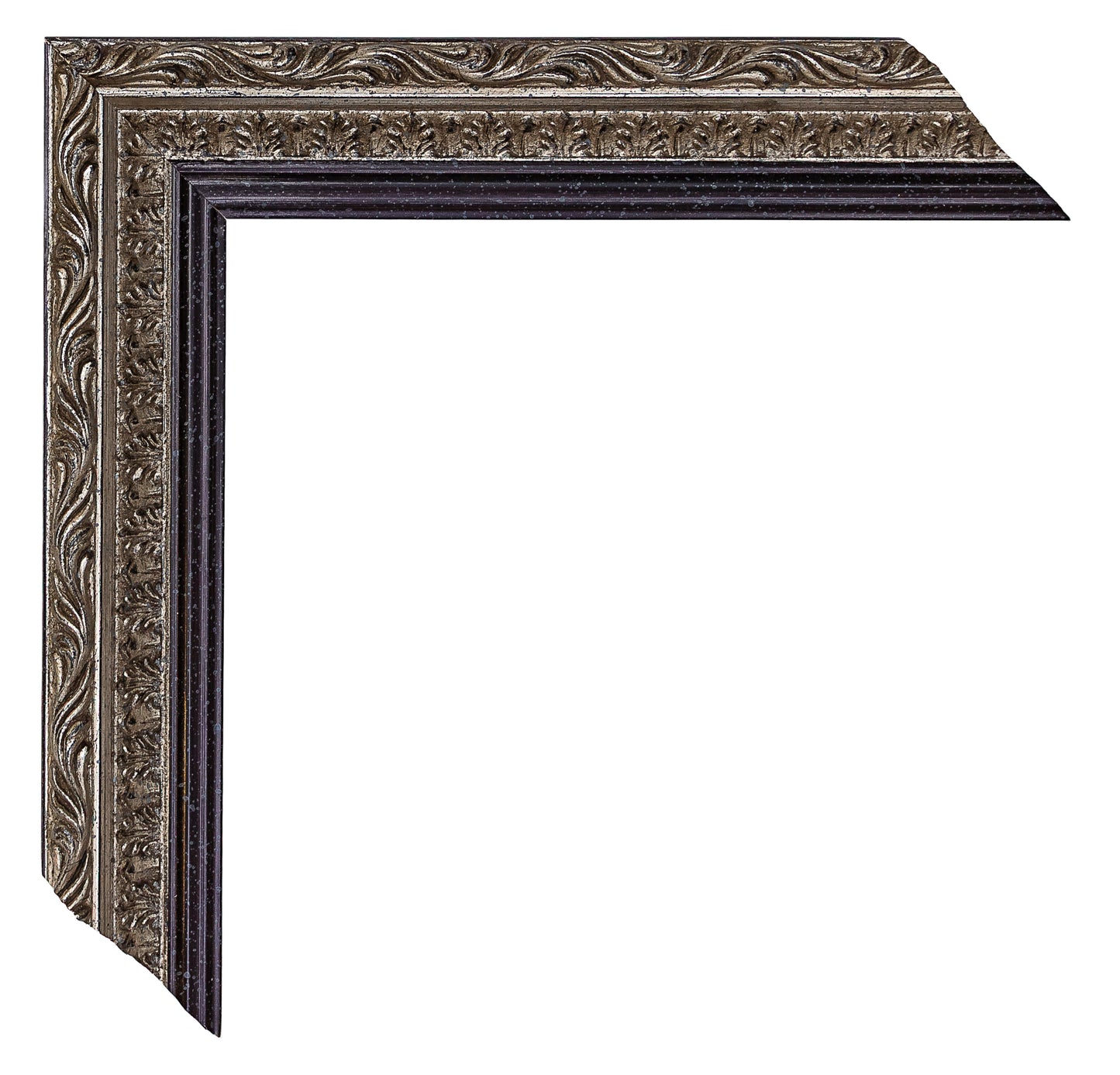 Antrasit / Siyah Eskitilmiş Ahşap Oyma Çerçeve
