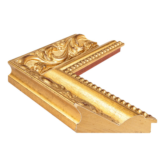 Altın Dekoratif Eskitmeli Oyma Ahşap Çerçeve