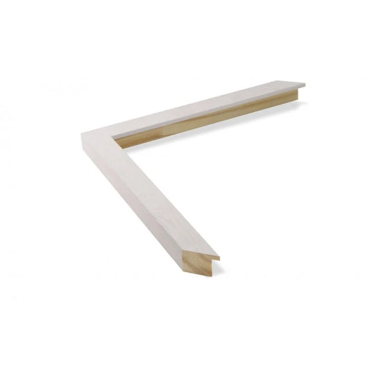 Beyaz Akçaağaç Desenli Ahşap Çerçeve