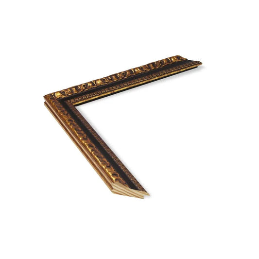 Antik Altın Ahşap Çerçeve - Koyu Ceviz Renkli