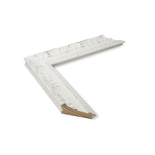 Beyaz Eskitme Doğal Ahşap Çerçeve