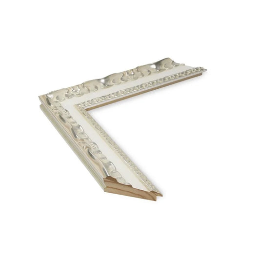 Gümüş / Beyaz Ahşap Çerçeve