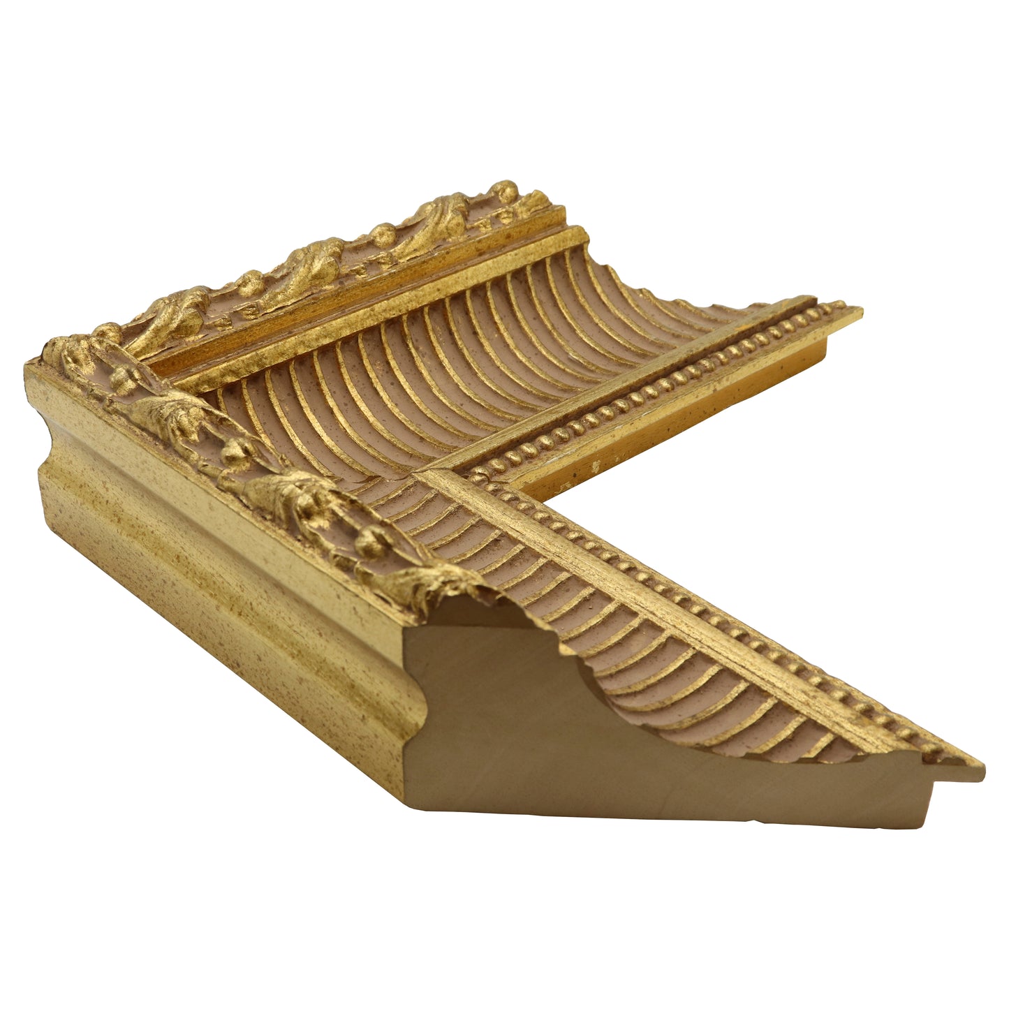 Altın Dekoratif İşlemeli Ahşap Çerçeve