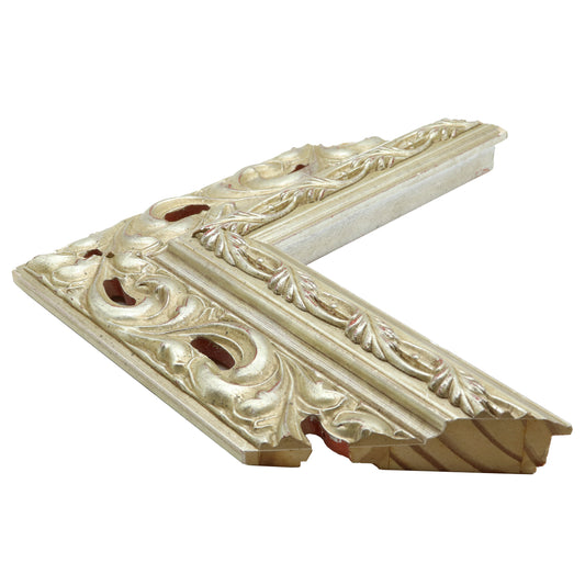 Gümüş Tonlu Dekoratif Ahşap Oyma Çerçeve