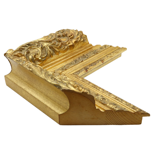 Altın Dekoratif Ahşap Oyma Çerçeve