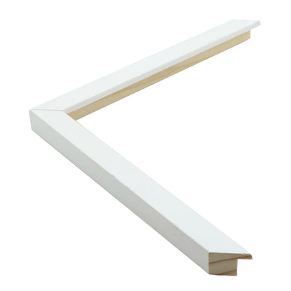 Beyaz Mat Vernik Kaplamalı Ahşap Çerçeve