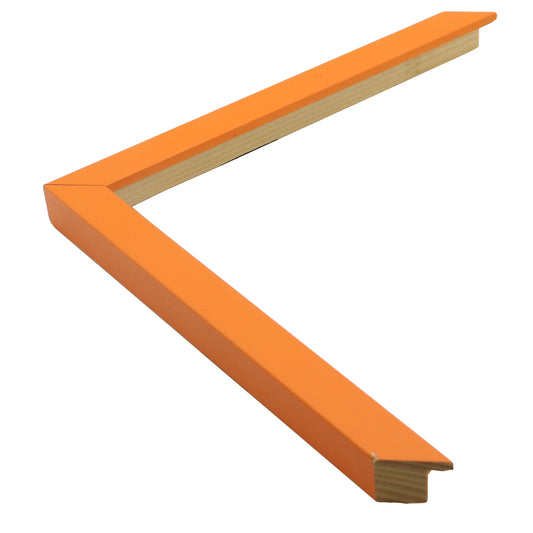 Turuncu Dokulu Ahşap Çerçeve