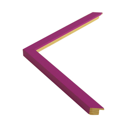 Fuşya Dokulu Ahşap Çerçeve