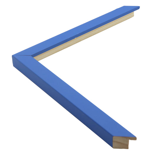 Mavi Dokulu Ahşap Çerçeve