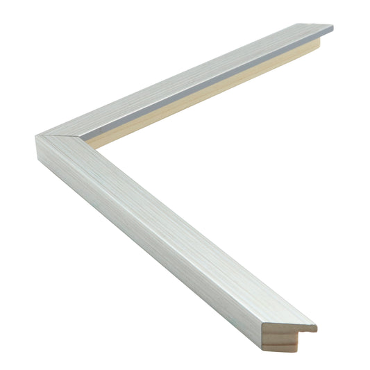 Gümüş Renkli Alüminyum Görünümlü Ahşap Çerçeve