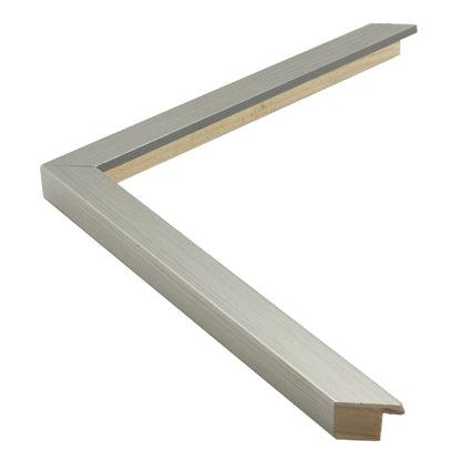 Gümüş Renkli Alüminyum Görünümlü Ahşap Çerçeve