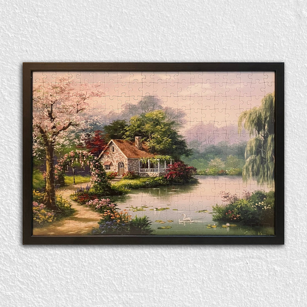 Siyah Eskitme Dokulu Ahşap Çerçeve