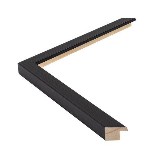 Siyah Eskitme Dokulu Ahşap Çerçeve