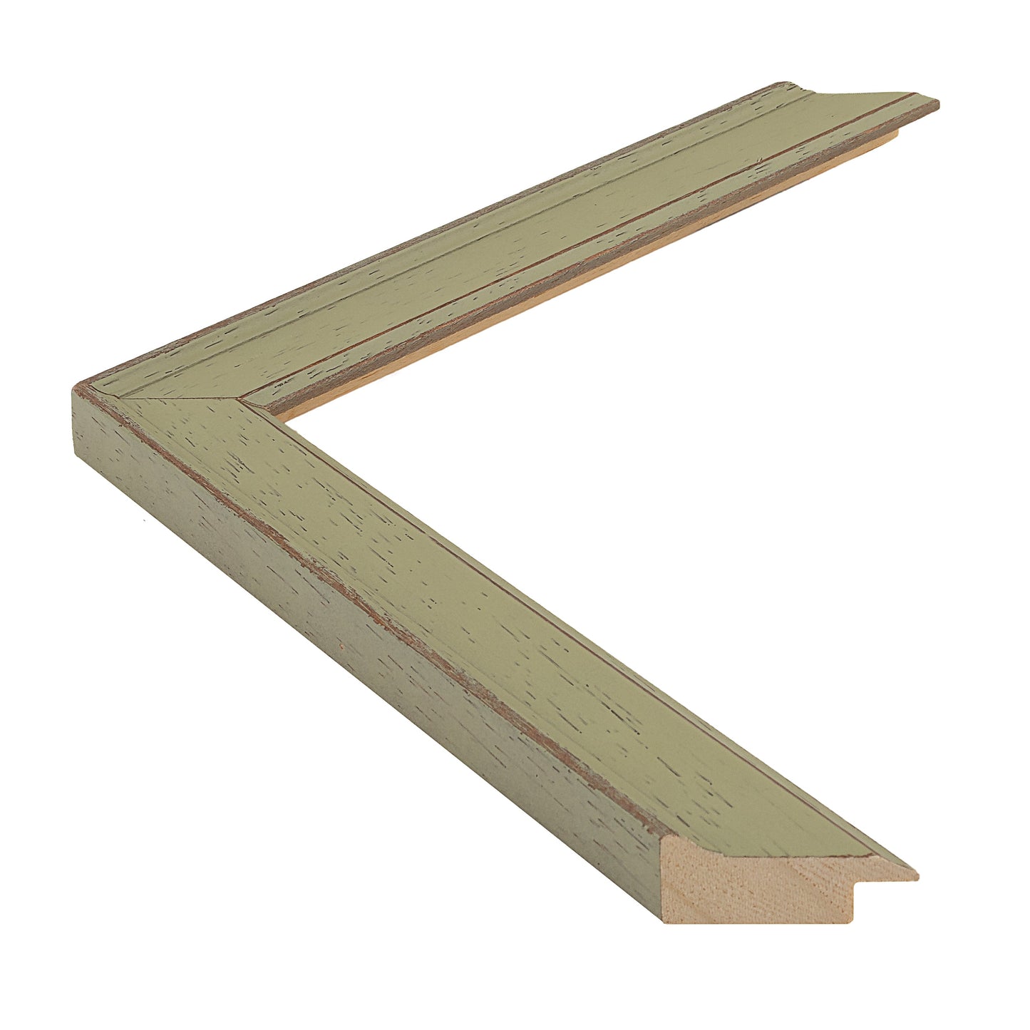 Açık Yeşil / Ceviz Desenli Ahşap Çerçeve