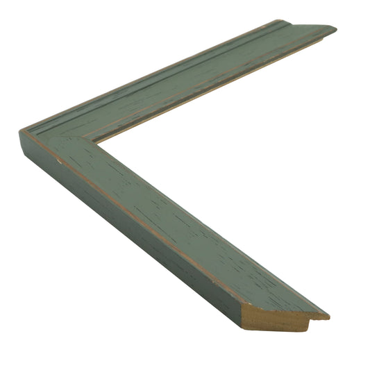 Koyu Yeşil / Ceviz Desenli Ahşap Çerçeve