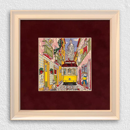 Beyaz Ahşap Çerçeve - Ahşap Zeminli