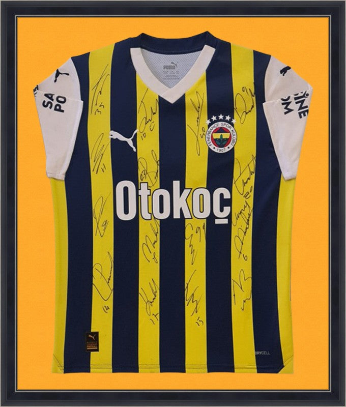 Kişiye Özel Forma Çerçeveleme – Özelleştirilebilir Ahşap Çerçeve ve Paspartu - Sarı / Lacivert