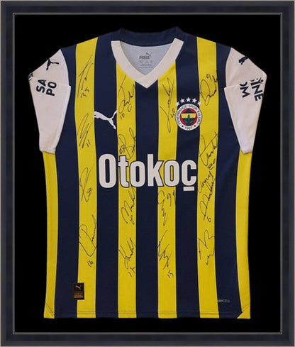 Kişiye Özel Forma Çerçeveleme – Özelleştirilebilir Ahşap Çerçeve ve Paspartu - Sarı / Lacivert