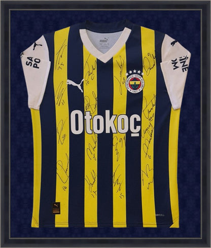 Kişiye Özel Forma Çerçeveleme – Özelleştirilebilir Ahşap Çerçeve ve Paspartu - Sarı / Lacivert