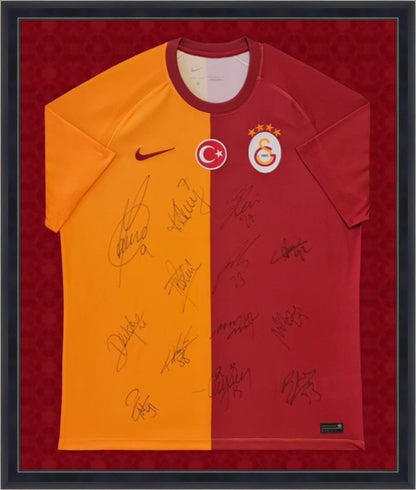 Kişiye Özel Forma Çerçeveleme – Özelleştirilebilir Ahşap Çerçeve ve Paspartu - Sarı / Kırmızı