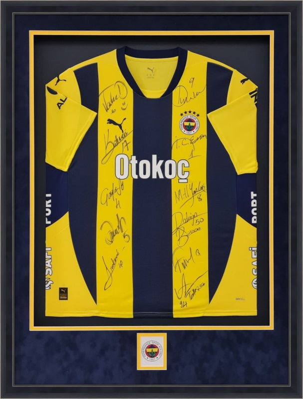 Özel Tasarım Forma Çerçevesi – Sarı / Lacivert - Logolu Derinlikli