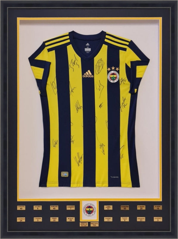 Özel Tasarım Forma Çerçevesi – Sarı / Lacivert - Oyuncu İsimli