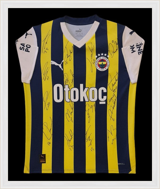 Kişiye Özel Forma Çerçeveleme – Özelleştirilebilir Ahşap Çerçeve ve Paspartu - Sarı / Lacivert