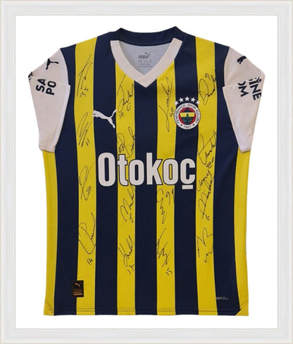 Kişiye Özel Forma Çerçeveleme – Özelleştirilebilir Ahşap Çerçeve ve Paspartu - Sarı / Lacivert