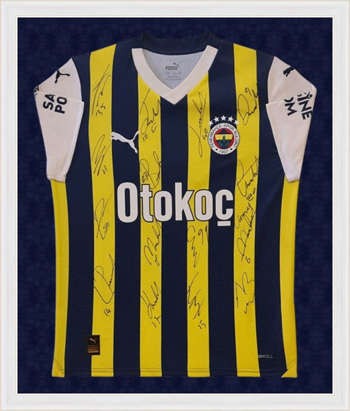 Kişiye Özel Forma Çerçeveleme – Özelleştirilebilir Ahşap Çerçeve ve Paspartu - Sarı / Lacivert