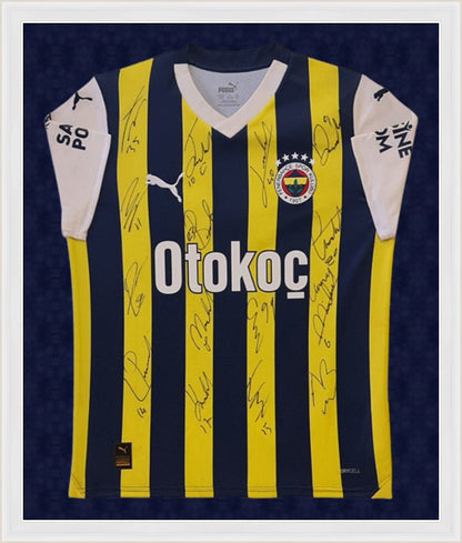 Kişiye Özel Forma Çerçeveleme – Özelleştirilebilir Ahşap Çerçeve ve Paspartu - Sarı / Lacivert