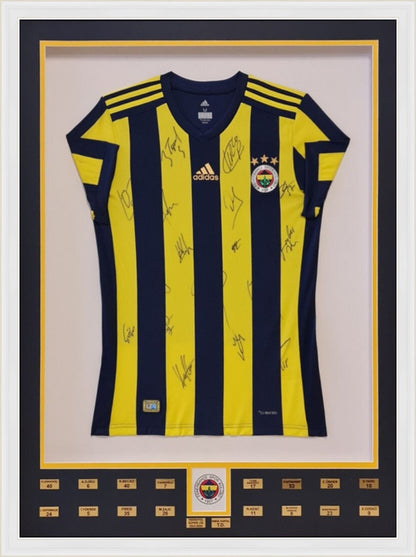 Özel Tasarım Forma Çerçevesi – Sarı / Lacivert - Oyuncu İsimli